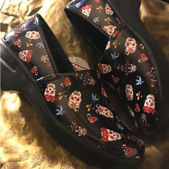 ♥️ Halloween Skeleton, Sugar Skull Day, of the Dead EASY STREET Shoes | size 9W - Picture 6 of 9